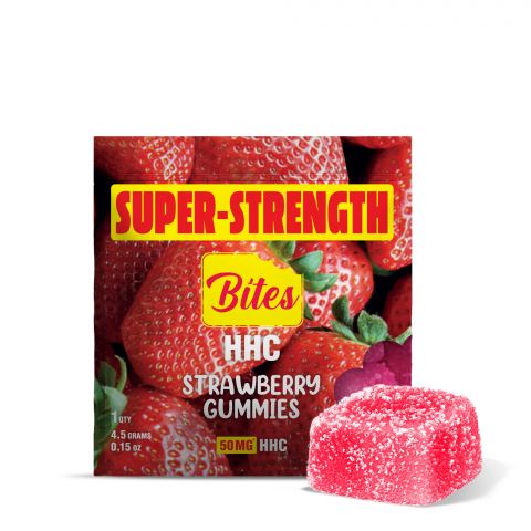 HHC Gummy - 50mg - Strawberry - Bites - Thumbnail 1