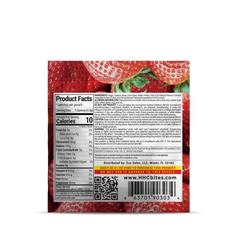 Bites HHC Gummy - Strawberry - 50MG - 3