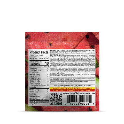 Bites HHC Gummy - Watermelon - 25MG - Thumbnail 3