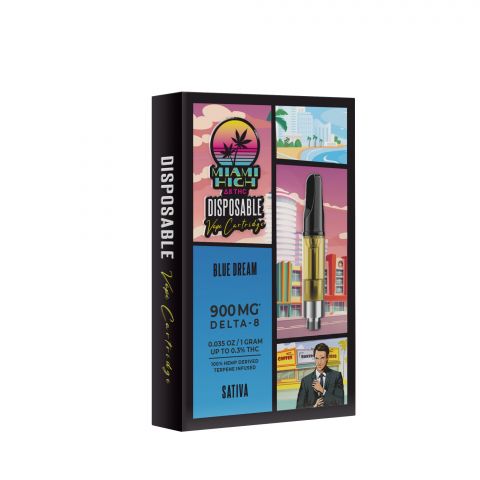Blue Dream Cartridge - Delta-8 THC - Miami High - 900MG - Thumbnail 2