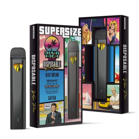 Blue Dream Delta-8 THC Vape Pen - Disposable - Miami High - 1800MG - Thumbnail 1