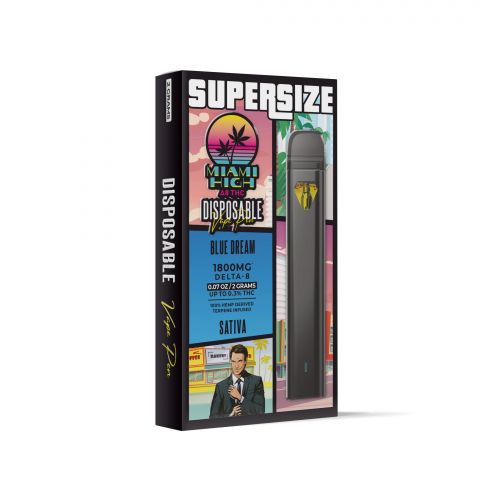 Blue Dream Delta-8 THC Vape Pen - Disposable - Miami High - 1800MG - Thumbnail 2