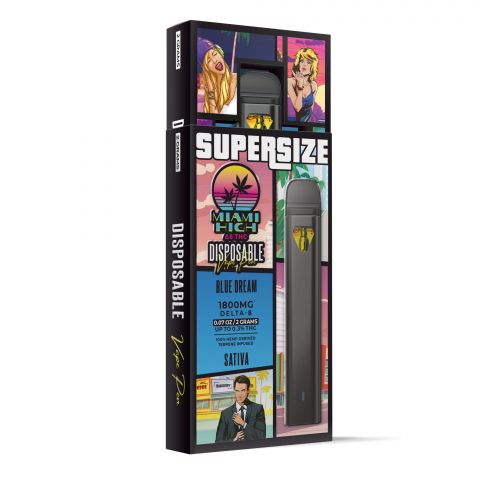 Blue Dream Delta-8 THC Vape Pen - Disposable - Miami High - 1800MG - Thumbnail 3