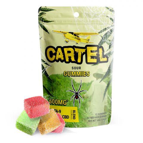 Cartel Sour Gummies - Delta 9, CBD Isolate Blend - Pure Blanco - 1