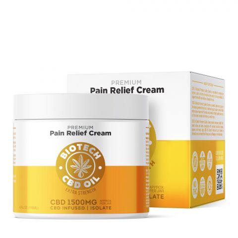 CBD Pain Relief Cream - 1,500mg - 4oz - Biotech CBD - 1