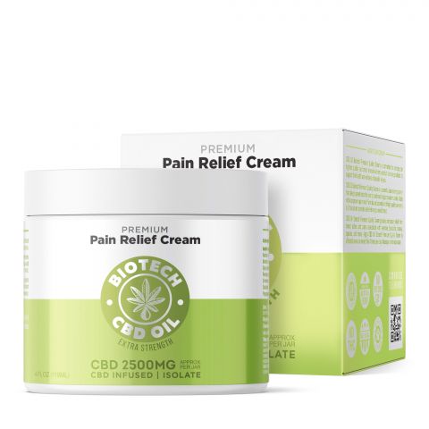 CBD Pain Relief Cream - 2,500mg - 4oz - Biotech CBD - Thumbnail 1