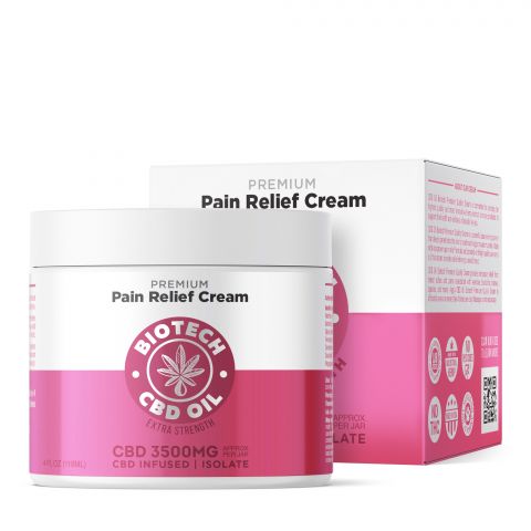 CBD Pain Relief Cream - 3,500mg - 4oz - Biotech CBD - 1