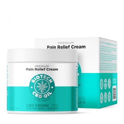 CBD Pain Relief Cream - 500mg - 4oz - Biotech CBD - 1
