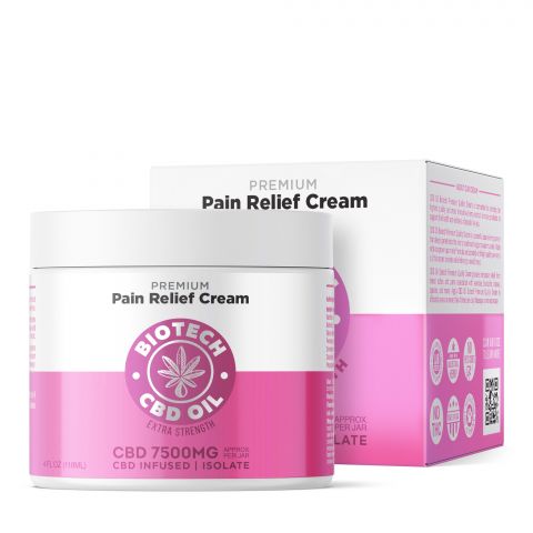 CBD Pain Relief Cream - 7,500mg - 4oz - Biotech CBD - Thumbnail 1