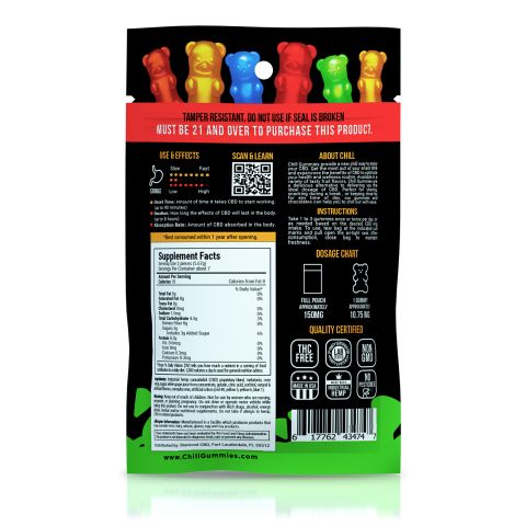 Chill Gummies - CBD Infused Gummy Bears - 150mg - Thumbnail 4