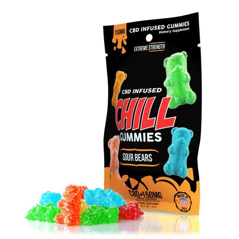 Chill Gummies - CBD Infused Sour Bears - 150mg - 1