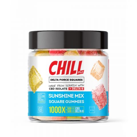 Chill Plus Delta-8 Force Squares Gummies Sunshine Mix - 1000X - Thumbnail 2