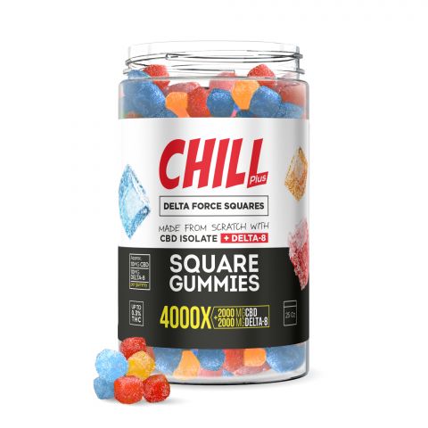 Chill Plus Delta-8 Square Gummies - 4000X - 1