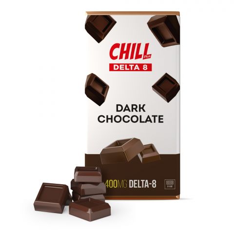 Chill Plus Delta-8 THC Chocolate Bar - Dark Chocolate - 400MG - 1