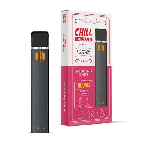 Chill Plus Delta-8 THC Disposable Vaping Pen - Wedding Cake - 900mg - Thumbnail 1