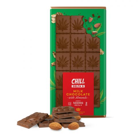 Chill Plus Delta-8 THC Premium Belgium Milk Chocolate With Almonds - 500MG - 1
