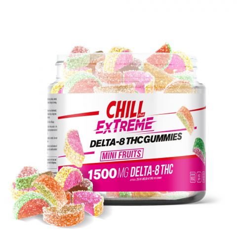 Chill Plus Extreme Delta-8 THC Gummies - Mini Fruits - 1500MG - 1