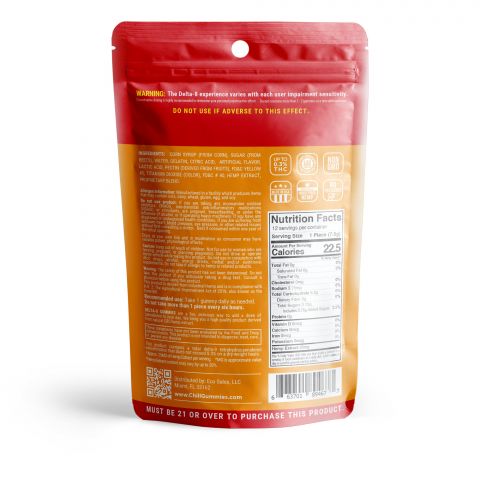 Chill Plus Extreme Delta-8 THC Gummies Pouch - Peach Rings - 300MG - Thumbnail 4