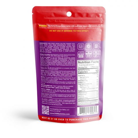 Chill Plus Extreme Delta-8 THC Gummies Pouch - Sour Bears - 300MG - Thumbnail 4