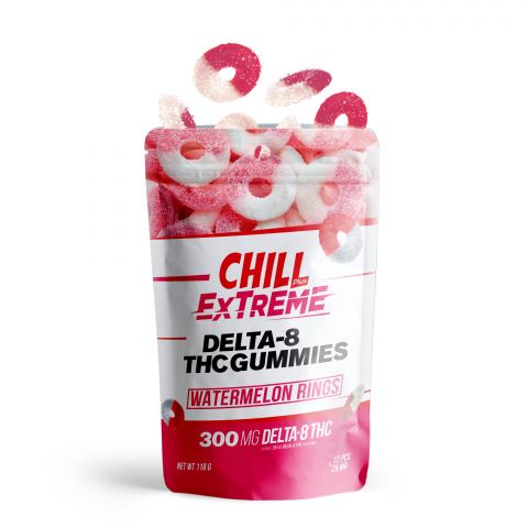 Chill Plus Extreme Delta-8 THC Gummies Pouch - Watermelon Rings - 300MG - Thumbnail 3