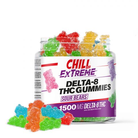 Chill Plus Extreme Delta-8 THC Gummies - Sour Bears - 1500MG - Thumbnail 1
