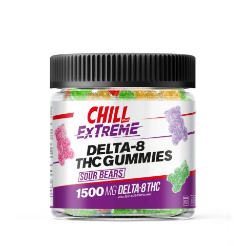 Chill Plus Extreme Delta-8 THC Gummies - Sour Bears - 1500MG - Thumbnail 2