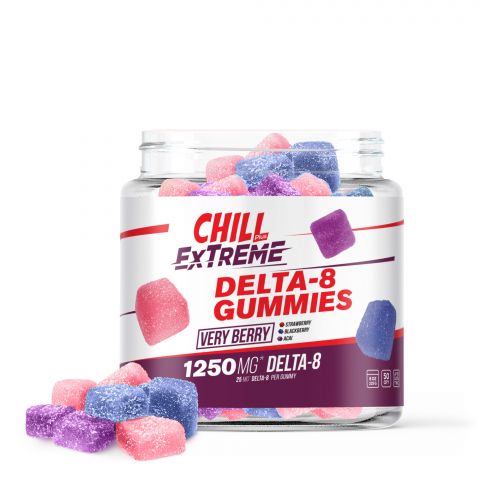 Chill Plus Extreme Delta-8 THC Gummies - Very Berry - 1250MG - 1
