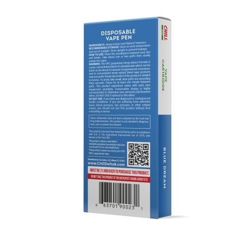 Chill Plus HHC THC Disposable Vape Pen - Blue Dream - 900MG - Thumbnail 3