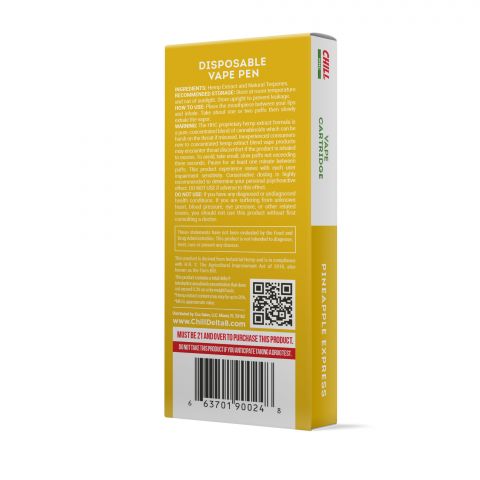 Chill Plus HHC THC Disposable Vape Pen - Pineapple Express - 900MG - Thumbnail 3