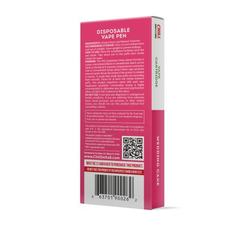 Chill Plus HHC THC Disposable Vape Pen - Wedding Cake - 900MG - Thumbnail 3