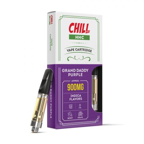 Chill Plus HHC THC Vape Cartridge - Grand Daddy Purple - 900MG - Thumbnail 1