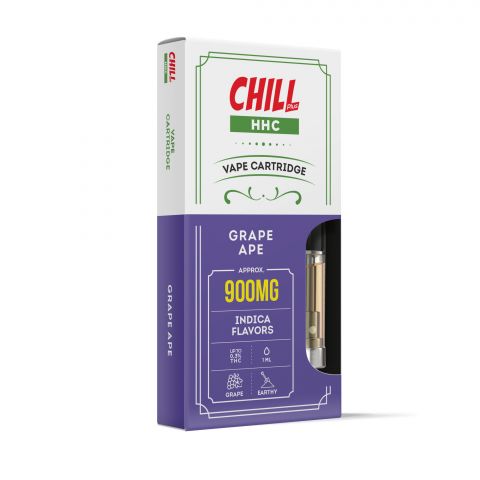 Chill Plus HHC THC Vape Cartridge - Grape Ape - 900MG - 2