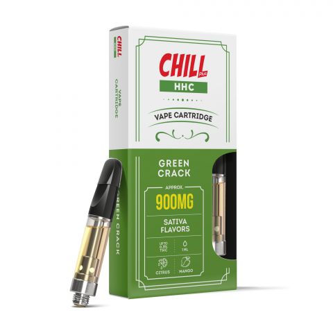 Chill Plus HHC THC Vape Cartridge - Green Crack - 900MG - Thumbnail 1
