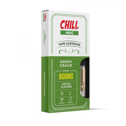 Chill Plus HHC THC Vape Cartridge - Green Crack - 900MG - Thumbnail 2