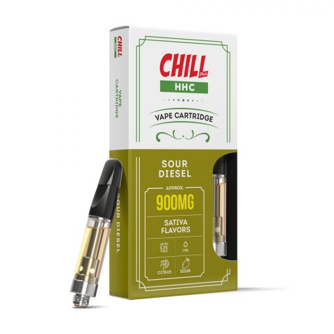 Chill Plus HHC THC Vape Cartridge - Sour Diesel - 900MG - Thumbnail 1