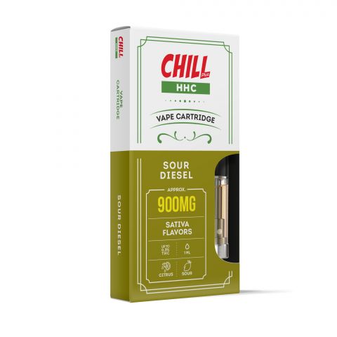 Chill Plus HHC THC Vape Cartridge - Sour Diesel - 900MG - Thumbnail 2