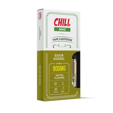 Chill Plus HHC THC Vape Cartridge - Sour Diesel - 900MG - Thumbnail 2