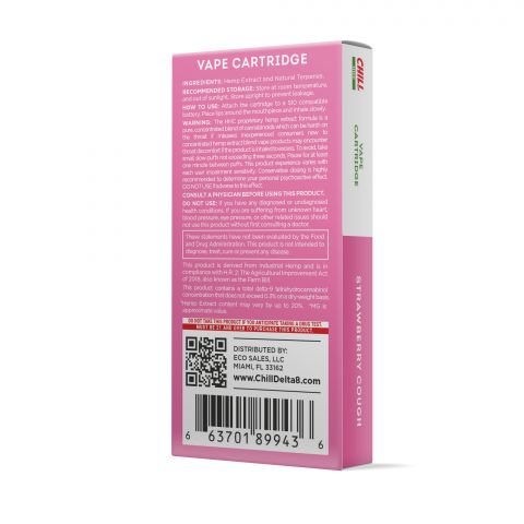 Chill Plus HHC THC Vape Cartridge - Strawberry Cough - 900MG - Thumbnail 3