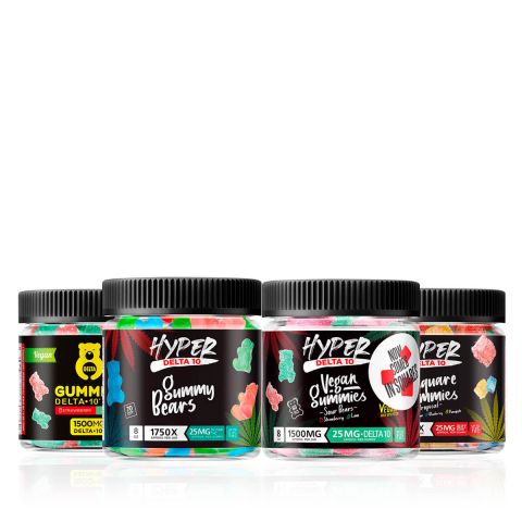 Delta-10 THC Gummies Variety - 4 Pack Bundle - Thumbnail