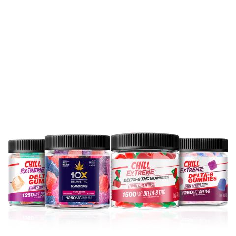 Delta-8 THC Gummies Variety - 4 Pack Bundle - Thumbnail