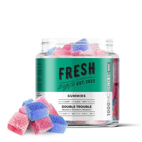 Double Trouble Gummies - Delta 8  - 1000mg - Fresh - 1