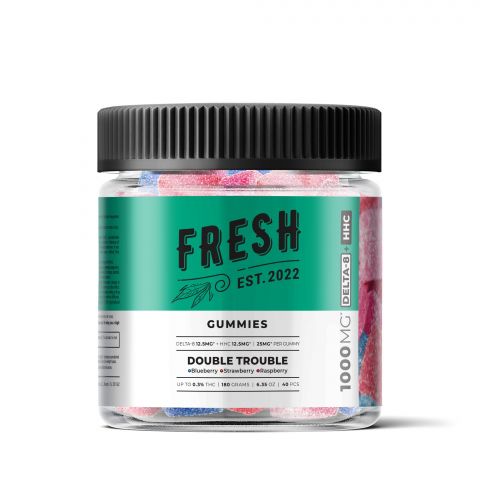 Double Trouble Gummies - Delta 8  - 1000mg - Fresh - Thumbnail 2