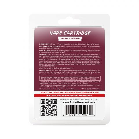 Durban Poison Cartridge - CBD & Enzactiv - Doughnut - 920mg - Thumbnail 3