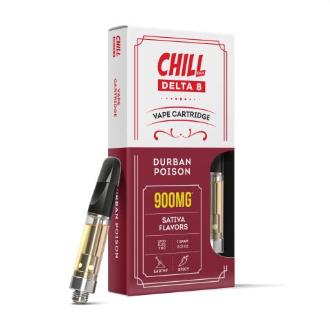 Durban Poison Cartridge - Delta 8 THC - Chill Plus - 900mg (1ml) - 1