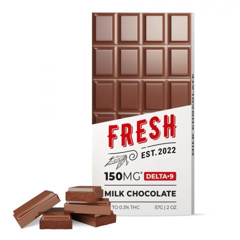Delta 9 THC Milk Chocolate Bar - 150mg - Fresh - 1