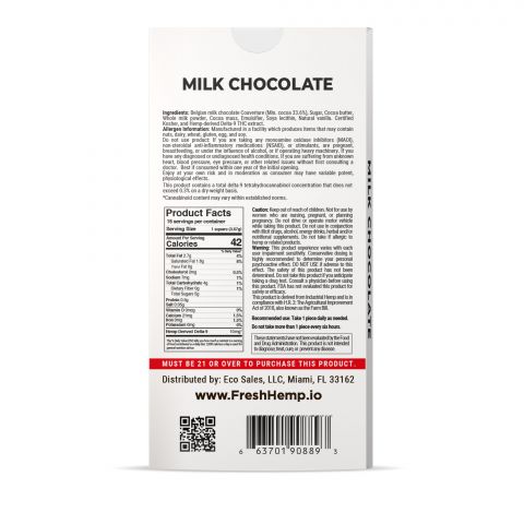 Fresh Delta-9 THC Chocolate Bar - Milk Chocolate - 150MG - 3