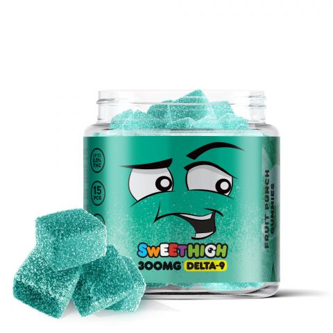 Fruit Punch Gummies - Delta 9  - 300mg - Sour High - Thumbnail 1