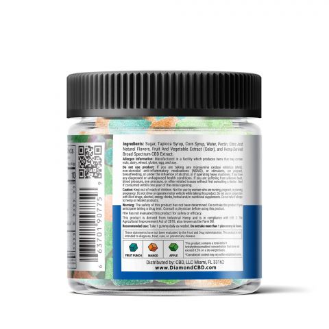 Fruity Mix Gummies - Broad Spectrum CBD  - 1250mg - Diamond CBD - Thumbnail 4