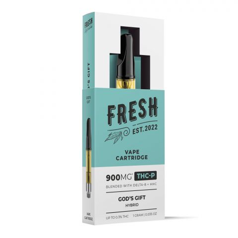 THCP, D8, HHC Vape Cart - 900mg - God's Gift - Hybrid - 1ml - Fresh - Thumbnail 2