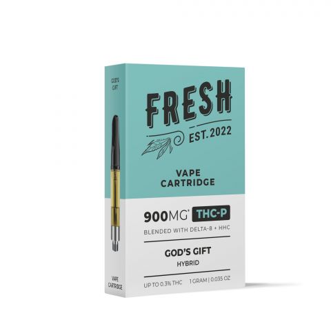 THCP, D8, HHC Vape Cart - 900mg - God's Gift - Hybrid - 1ml - Fresh - Thumbnail 3